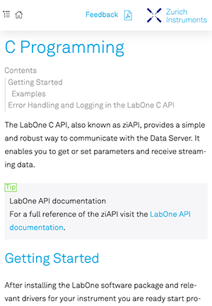LabOne Programming Manual Screenshot
