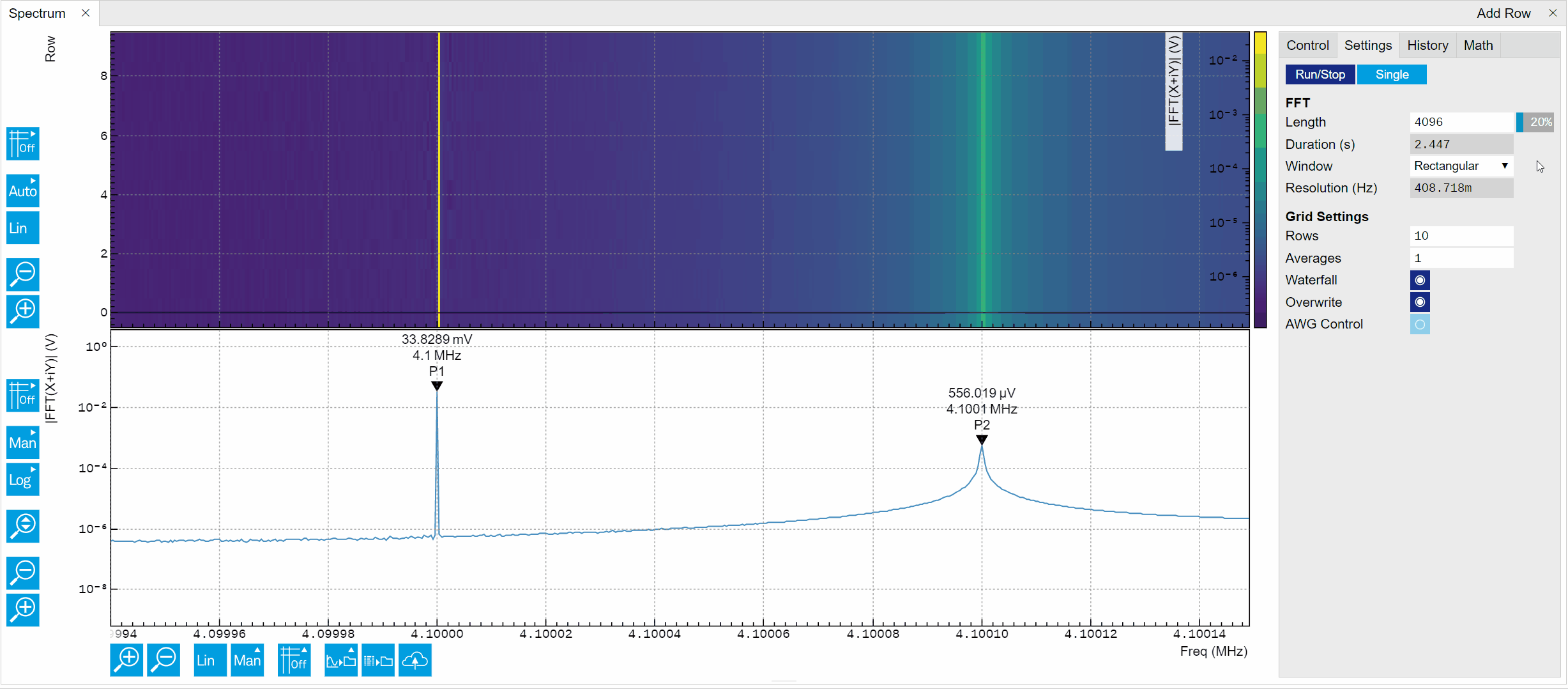The Spectrum Analyzer tool of LabOne