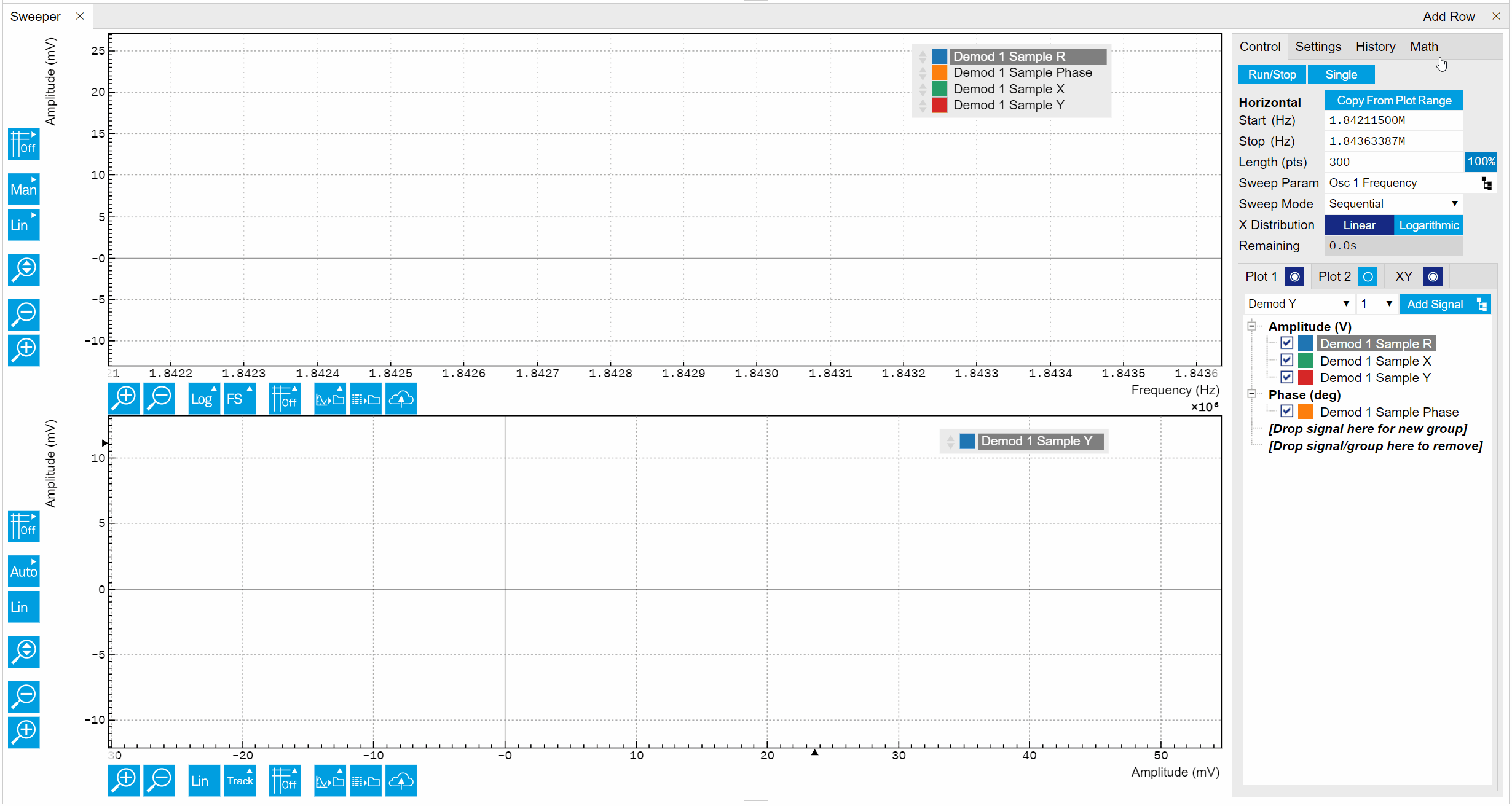 Bode and Nyquist plots in LabOne