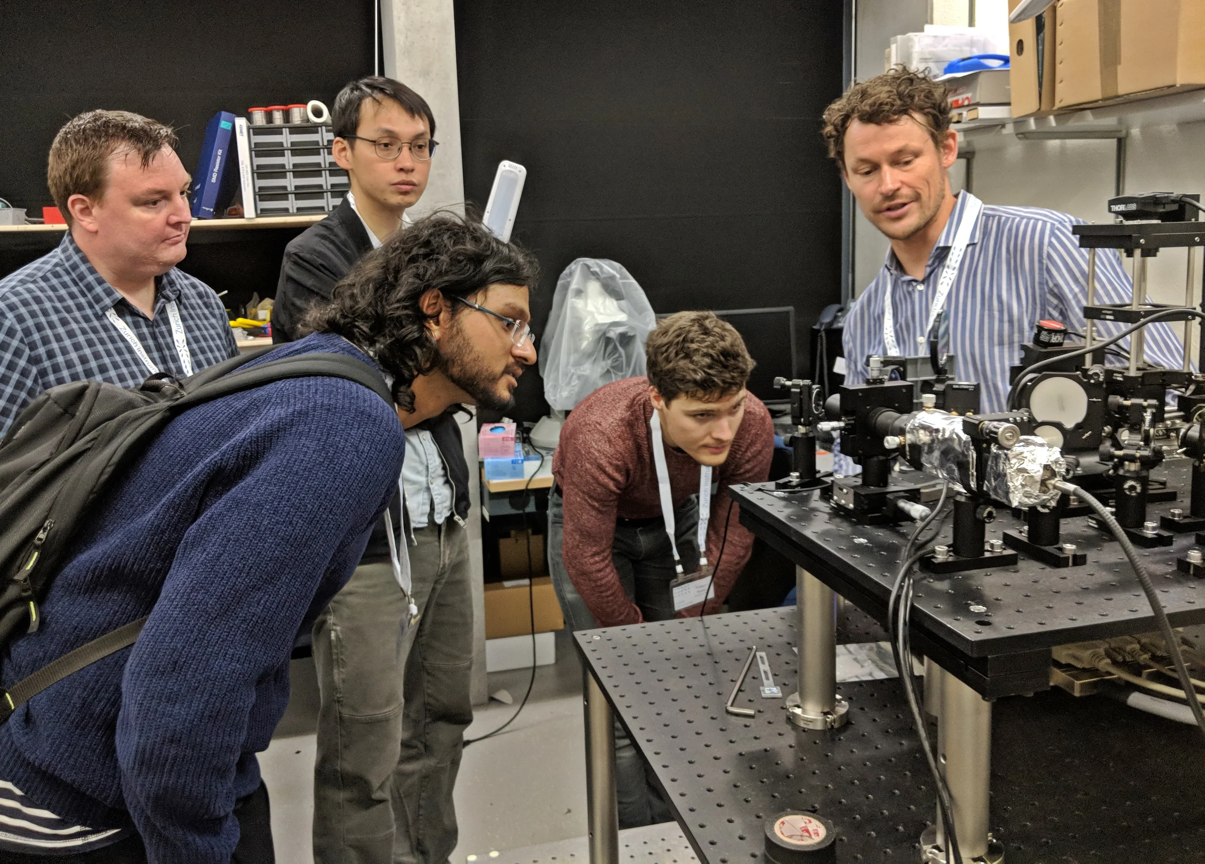 Lab tour at ETH with a Qzabre founder Gabriel Puebla-Hellmann