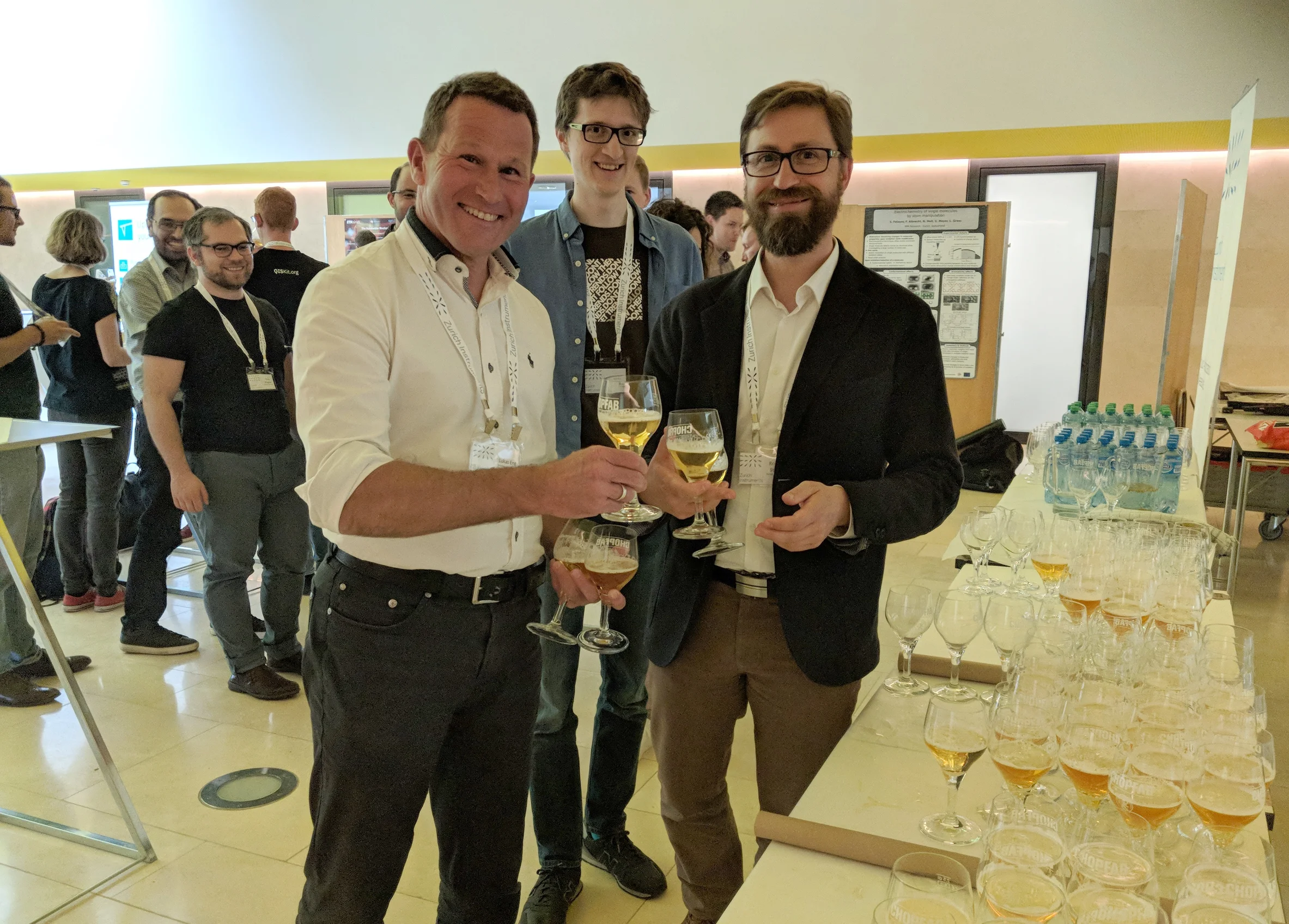 Beer tasting that accompanied the poster session