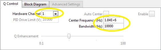 Settings for Step 1