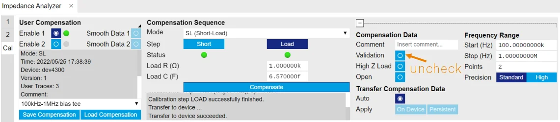User compensation setup