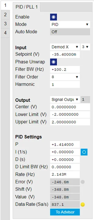 PID setup