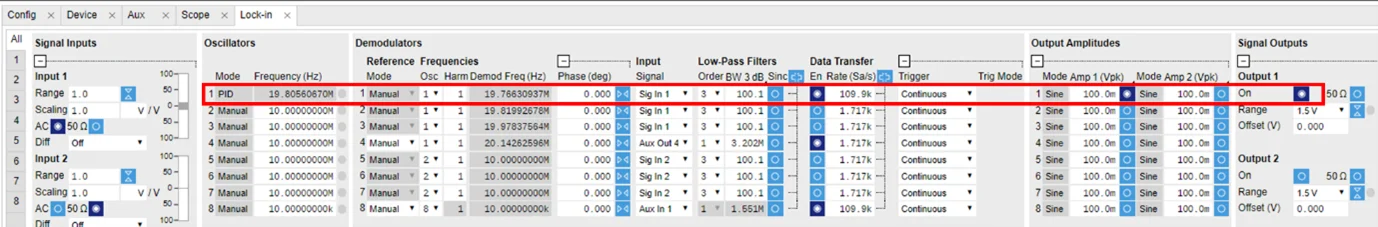 Figure 3: Generate FM signal on Signal Output 1