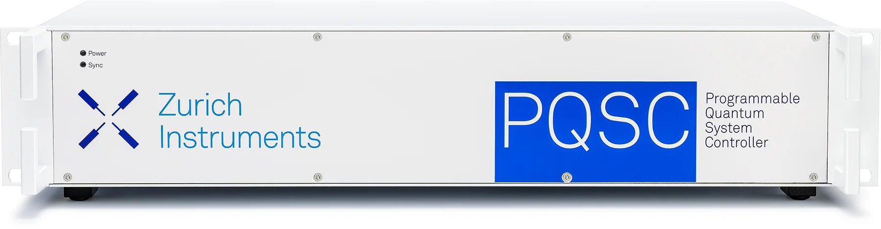 frontal view of the PQSC with rackmounts