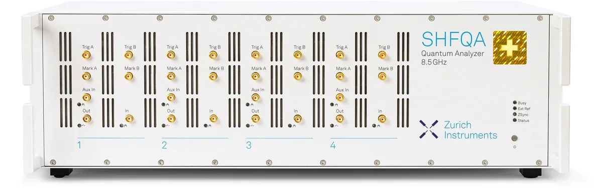SHFQA+ 8.5 GHz Quantum Analyzer Frontpanel