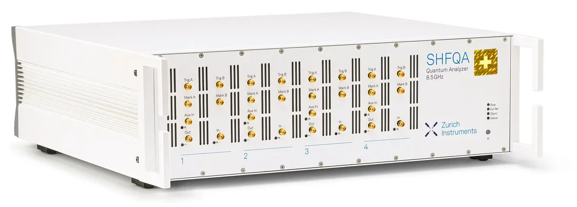 SHFQA+ 8.5 GHz Quantum Analyzer Perspective View
